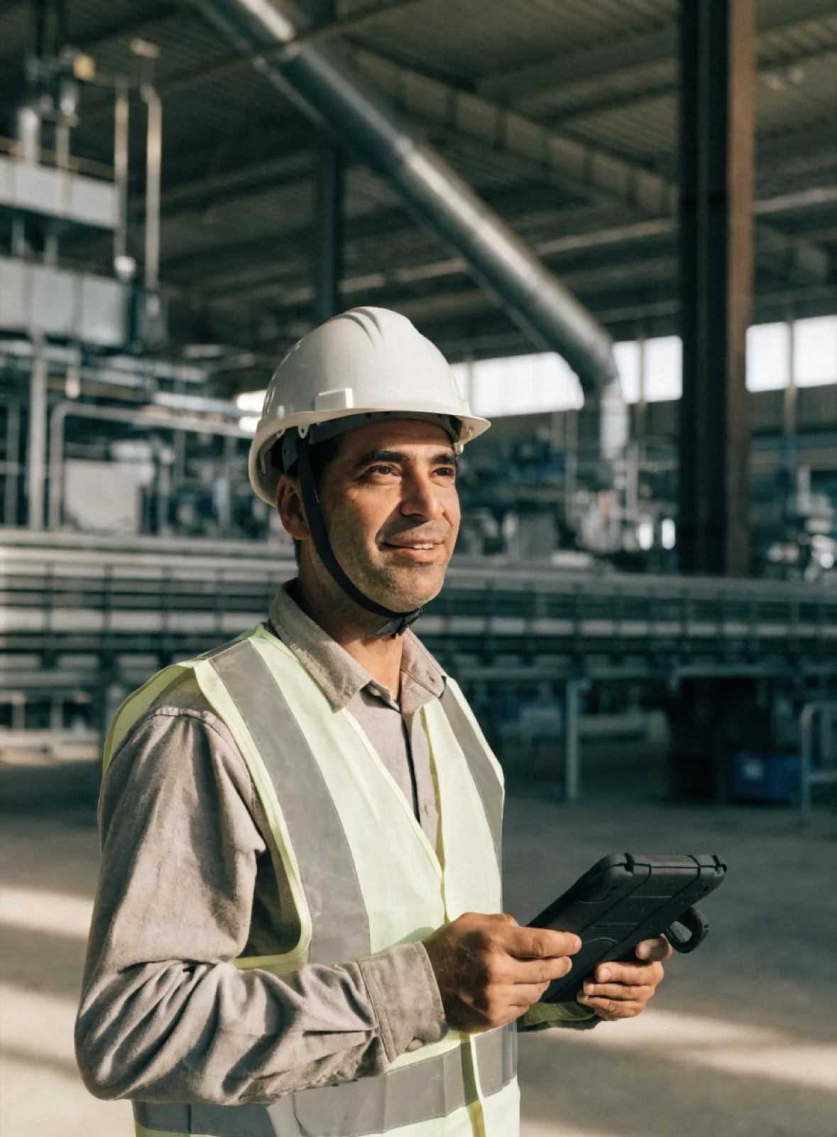 Directeur d'usine sur le terrain industriel